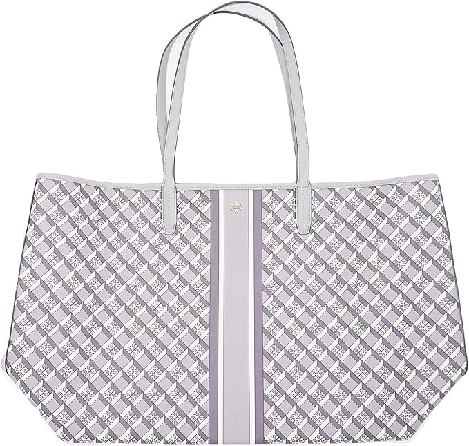 Tory Burch 89762 Gray With Gold Hardware Women's Geo Logo Tote | Amazon (US)