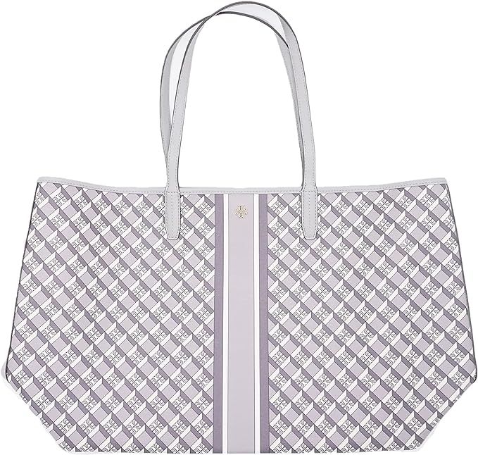 Tory Burch 89762 Gray With Gold Hardware Women's Geo Logo Tote | Amazon (US)