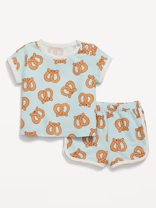 Printed French-Terry Ringer T-Shirt and Shorts Set for Baby | Old Navy | Old Navy (US)
