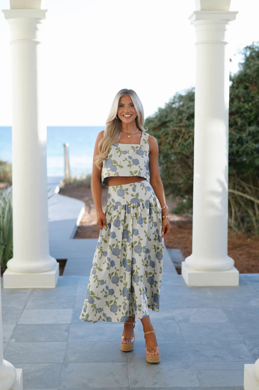 Reece Floral Set- Blue | These Three