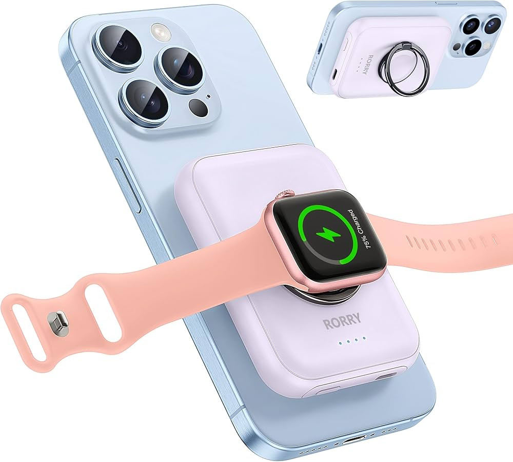 RORRY for Magsafe Portable Charger, [for iPhone & iWatch][Simultaneously Fast Charging] Wireless ... | Amazon (US)