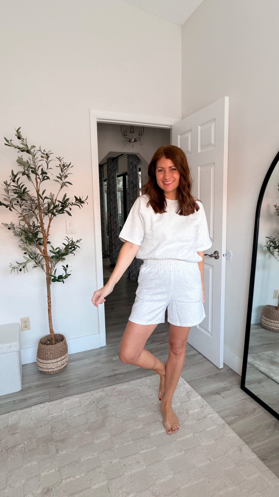 Loving this new lounge set from Walmart! Comes in for color options and they’re sold separately, each $11! Loving the longer length on the shorts and how cozy it is! Stick to your true size! ￼

#LTKOver40 #LTKSeasonal