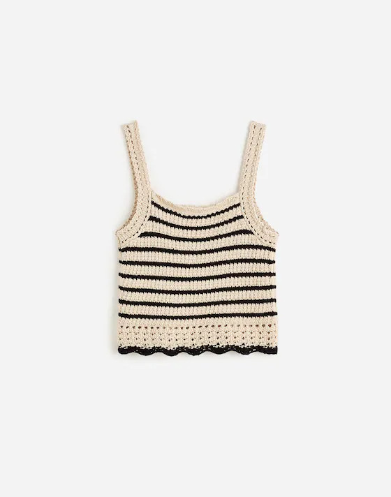 Crochet-Stitch Cotton Sweater Tank | Madewell | Madewell