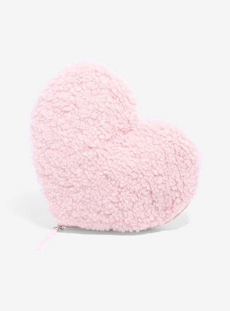 The Creme Shop Pink Heart Plush Makeup Bag | Hot Topic