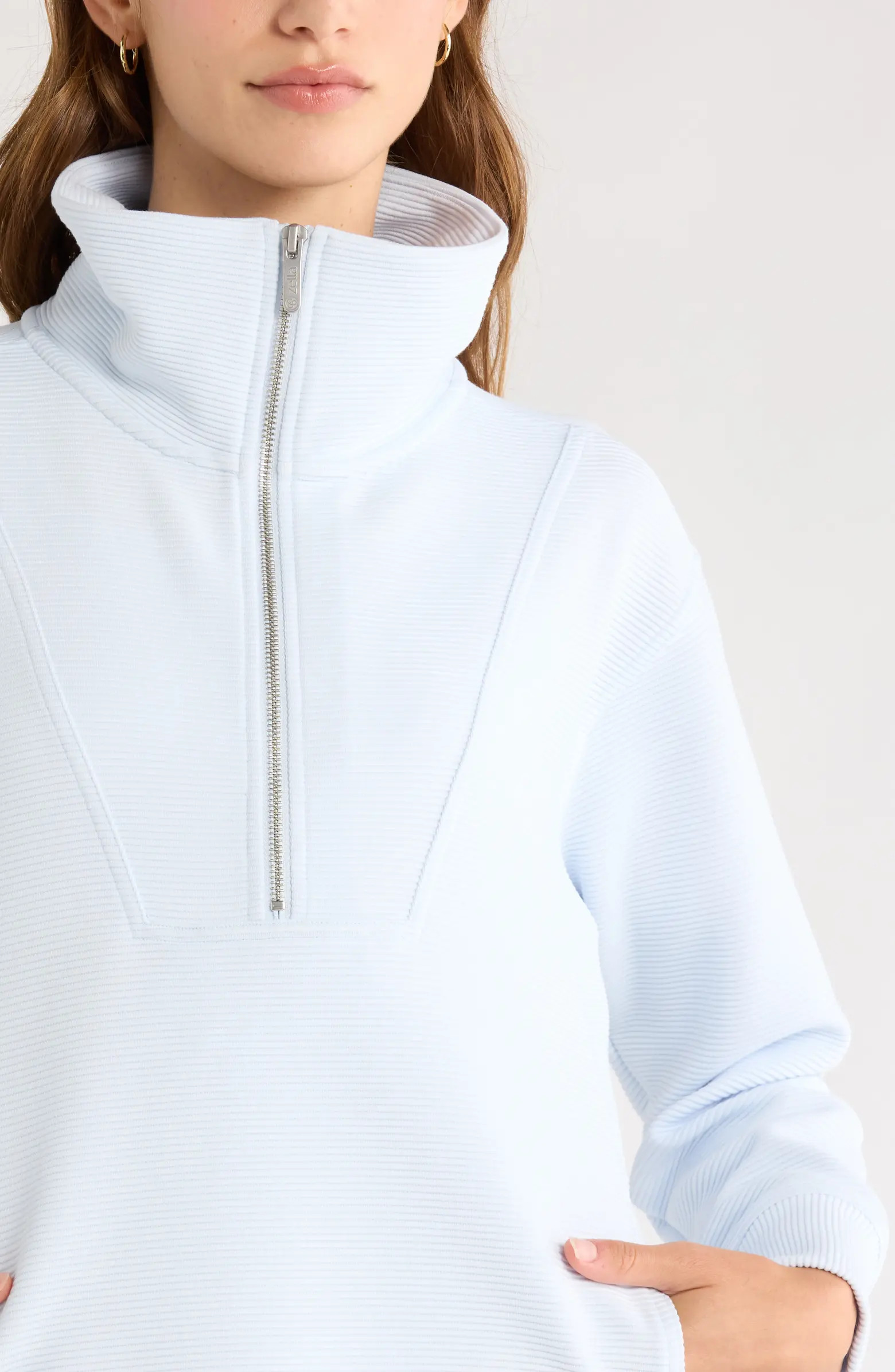 Zella Kickback Ottoman Half Zip Tunic | Nordstrom | Nordstrom