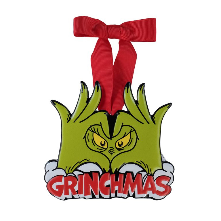 The Grinch Who Stole Christmas, Grinch, Mini Metal Sign, 5.4" Tall, Green, "Grinchmas", by Ruz - ... | Walmart (US)