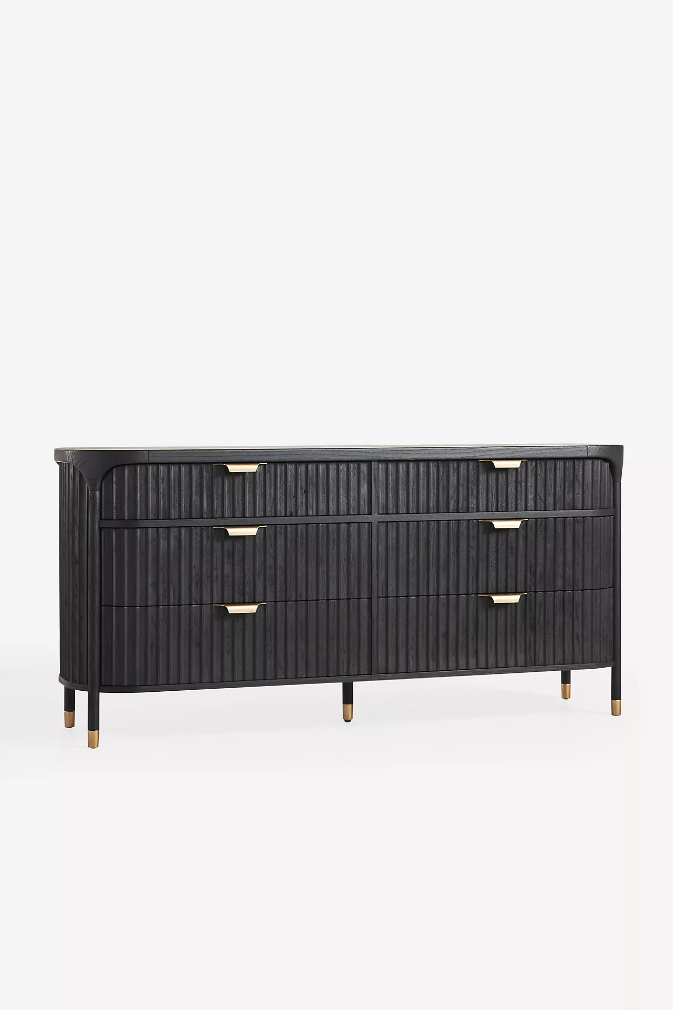 The Isla Fluted-Wood Six-Drawer Dresser | Anthropologie (US)