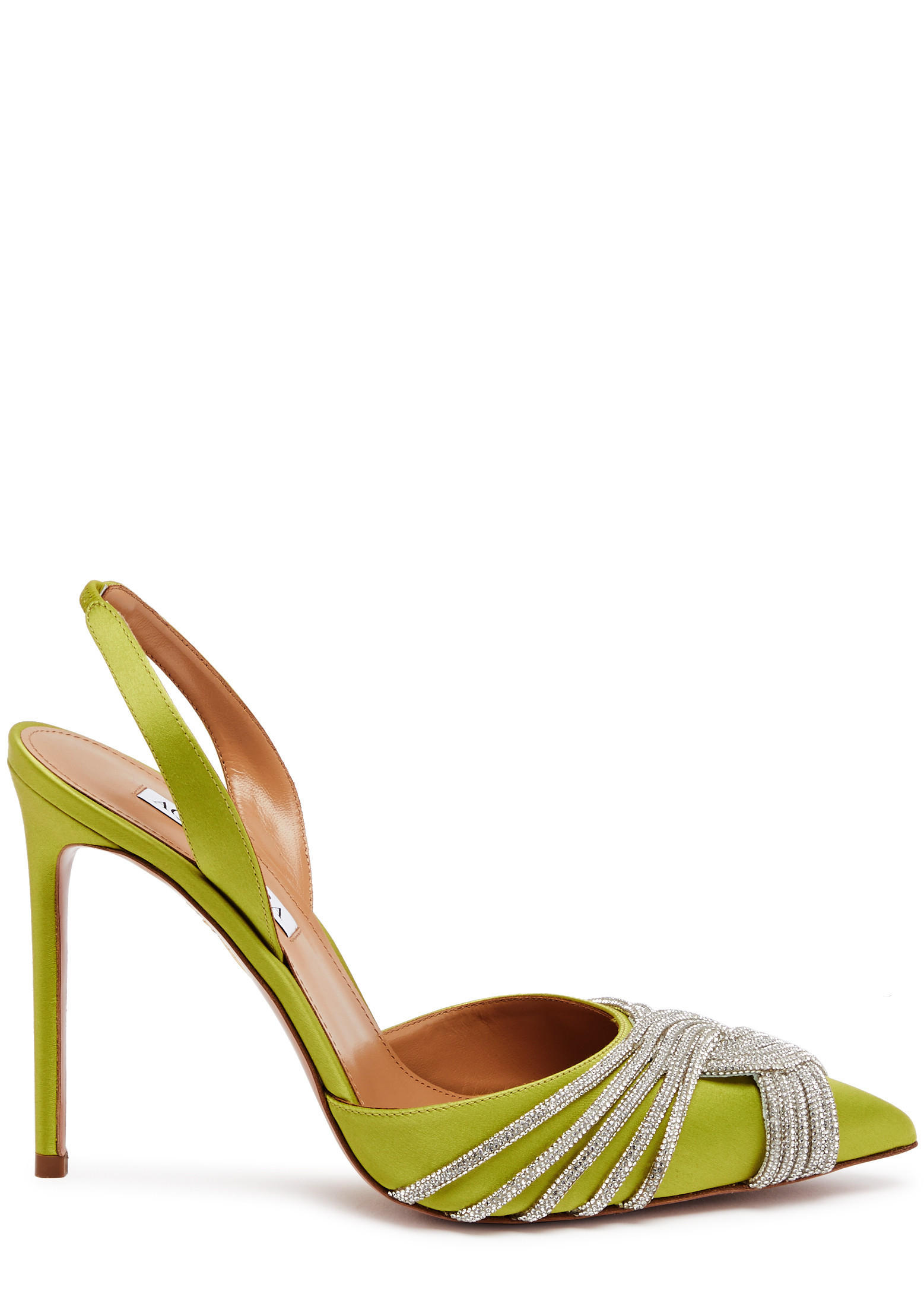 Gatsby 75 embellished satin slingback pumps | Harvey Nichols (Global)