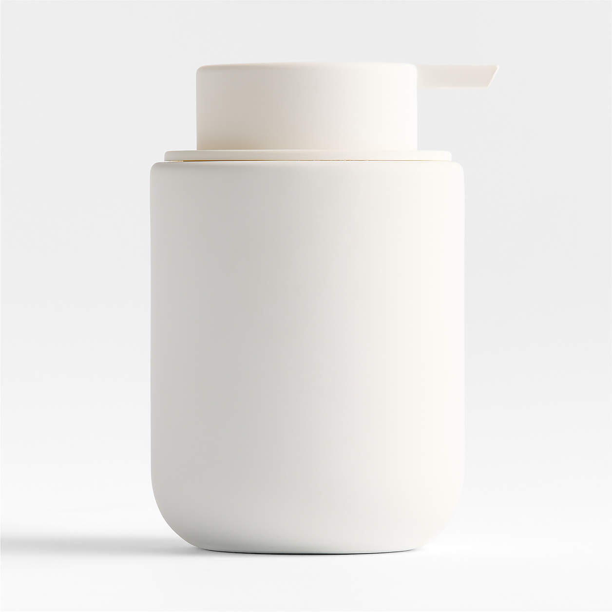 Varick White Silicone Coated Foaming Soap Pump + Reviews | Crate & Barrel | Crate & Barrel