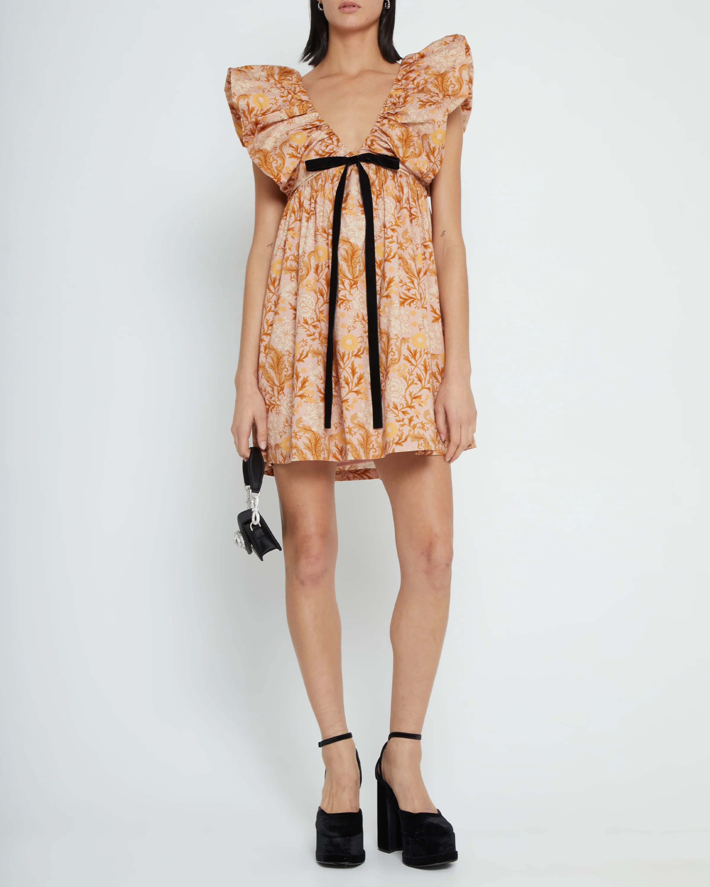 Didi Dress ROSE GOLD FLORAL / XL | Few Moda