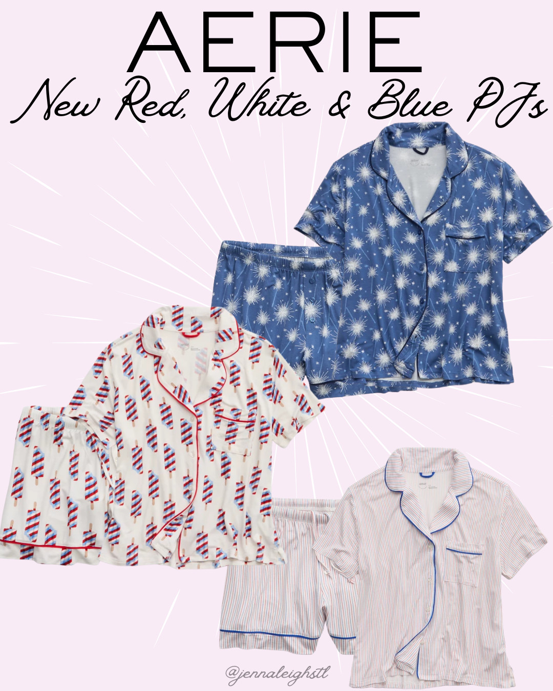Aerie is the queen of pajamas, and these new red, white, and blue styles are no exception. So cute for summer and perfect if you love a fun patriotic moment. The prints, colors, and comfy fabrics make these hard to resist. 

 #LTKmorningroutine #LTKselfcare #LTKSeasonal