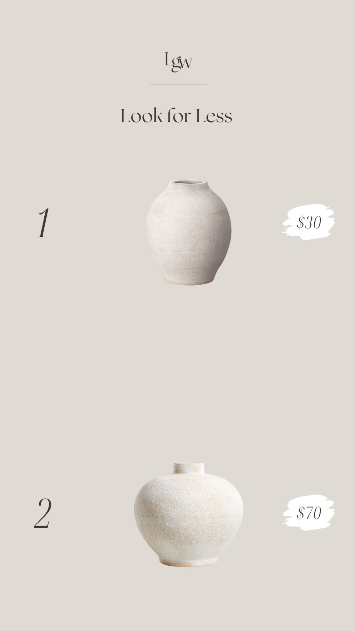 Look for Less $ — round cream vase

#LTKFindsUnder50 #LTKHome #LTKStyleTip