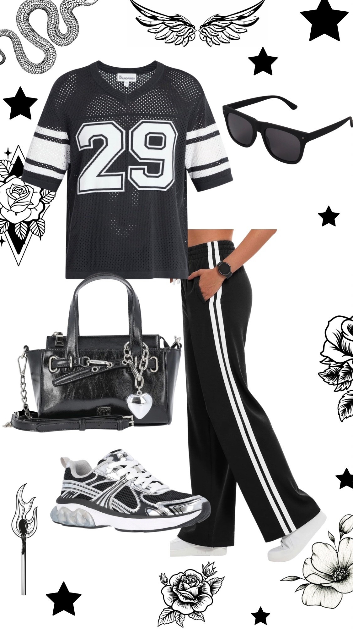 Oversized jersey tucked and cropped and some track pants for the perfect casual outfit  

#LTKootd #LTKgrwm #LTKMidsize