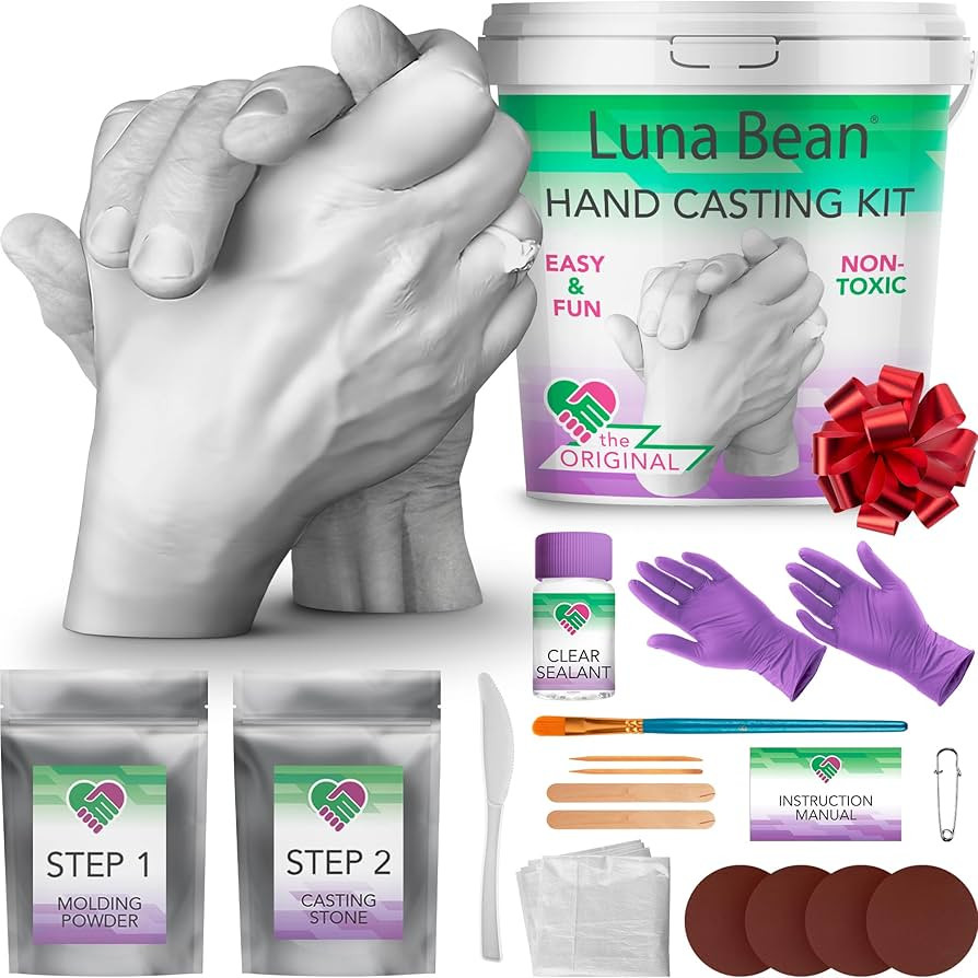 Luna Bean Hand Casting Kit - Hand Mold Kit Couples Gifts - Christmas Gifts for Women, Mom - Gifts... | Amazon (US)