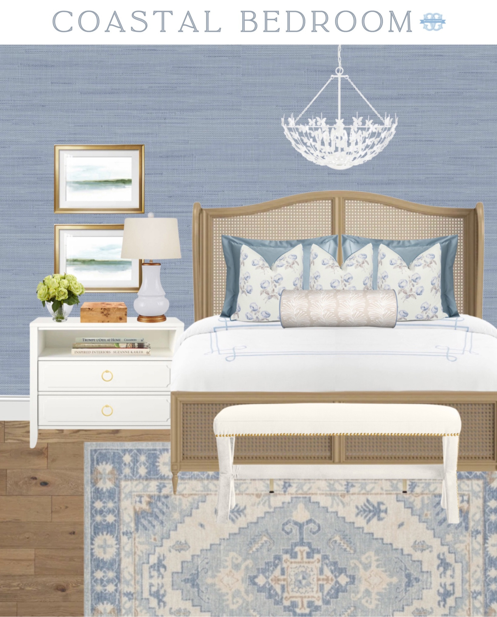 Coastal Bedroom Decor💙🐚

Home Decor, Bedroom, Bed, Bedding, Nightstand, Bench, Wallpaper, Rug

#LTKhome