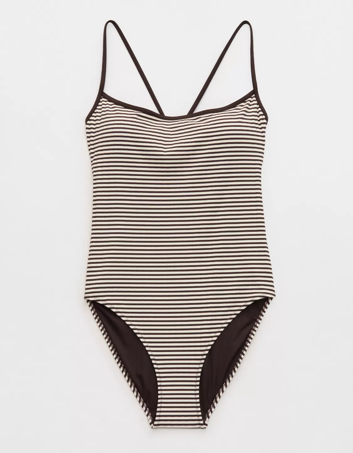 Aerie Ribbed Scoop Binding Full Coverage One Piece Swimsuit | Aerie