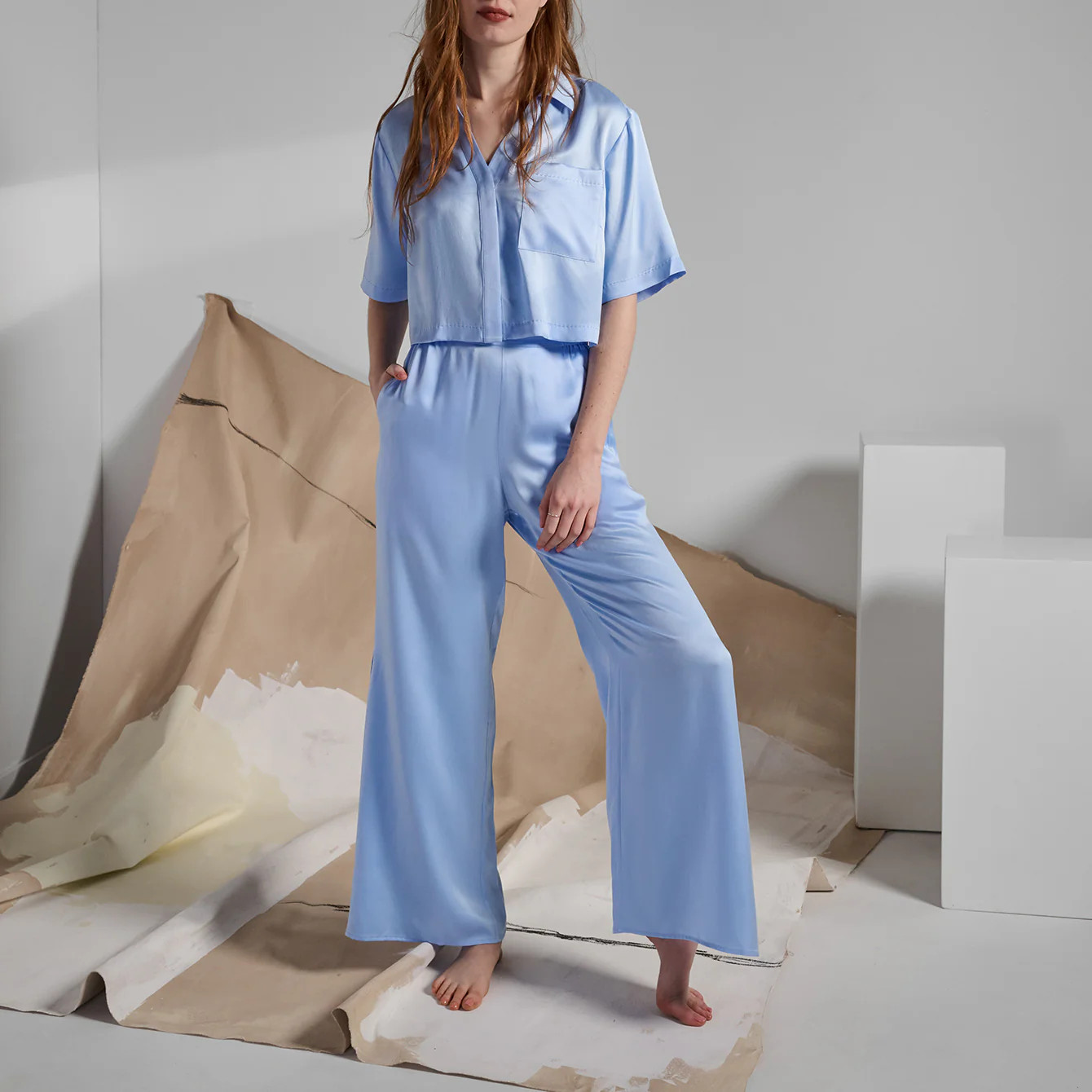 Washable Silk High Rise Pant Set - Lunya | Lunya
