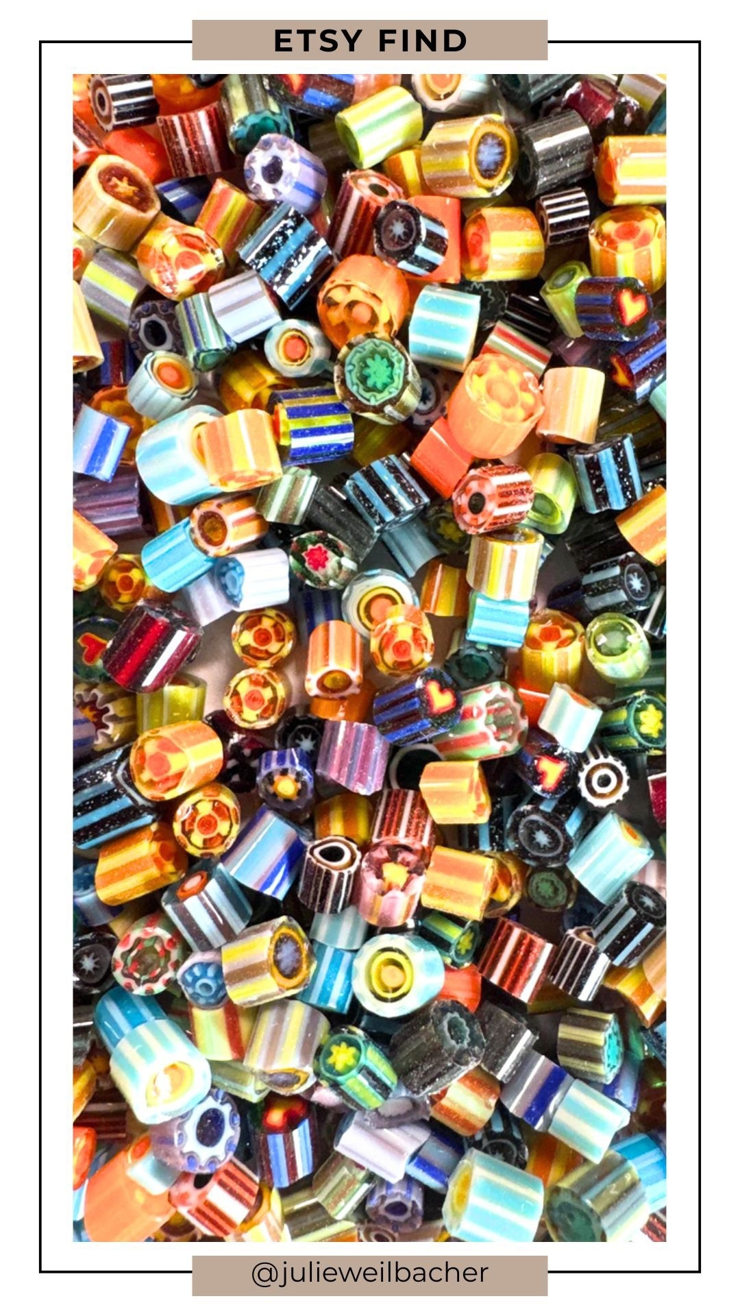 These colorful glass murrini mixes are the kind of studio staple you’ll reach for again and again. 🌈 

Packed with vibrant colors and playful designs, they’re perfect for mosaics, mixed media art, and detailed creative projects. Use them in the background of a design to add depth and visual texture, or let them shine as highlights ... especially in smaller pieces like DIY jewelry. I always keep a variety of murrini (and millefiori!) on hand in my mosaic studio because they’re tiny, versatile, and instantly elevate a project.

For mosaic tips, tutorials, inspiration, and so much more please visit my YouTube channel: YouTube.com/julieweilbacher, and follow @julieweilbacher on Instagram for all things mosaic art.

#glassmurrini #millefiori #mosaic #etsy #mixedmediaart #diyjewelry #springcrafts #craftsupplies #artmaterials #colorinspo

#LTKHome