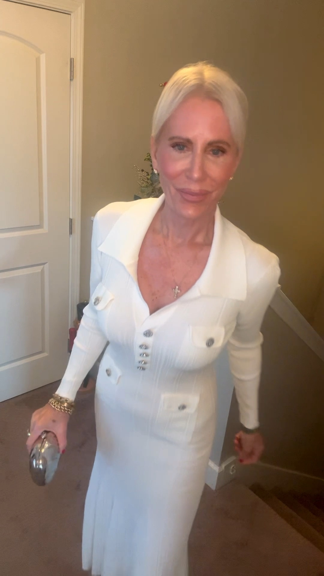 #sierradarien Elegant Long Sleeve Ribbed Dress
#samedelmanodettesilvermetlea