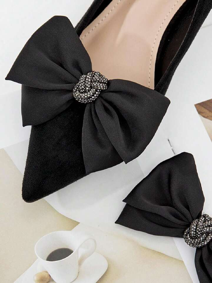 1/2pcs New Style Bow Knot & Knot Hole Design Shoe Clip Buckle Accessory For High Heels, Diy Decor... | SHEIN