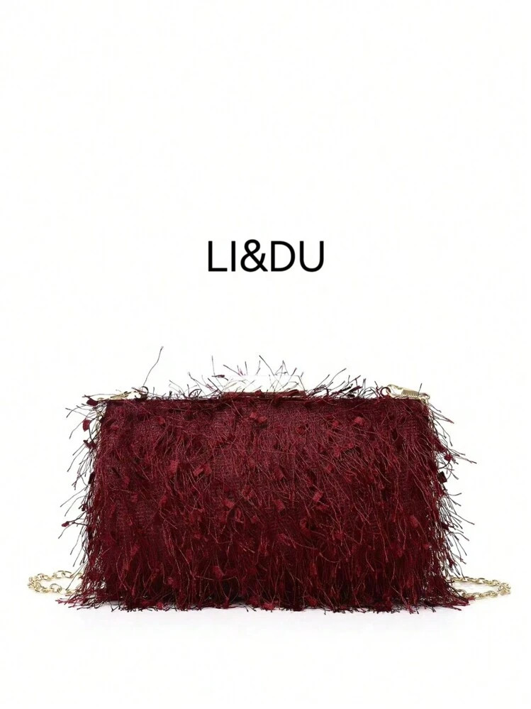 Fringe Box-Shaped Evening Clutch Purse, Tready Party Bags,Perfect For Party, Wedding, Prom, Dinne... | SHEIN