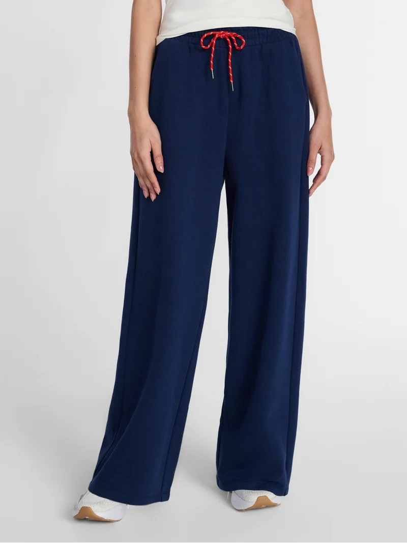 Athletic Works Women's Wide Leg Fleece Pants, 30'' Inseam, Sizes XS-XXXL | Walmart (US)