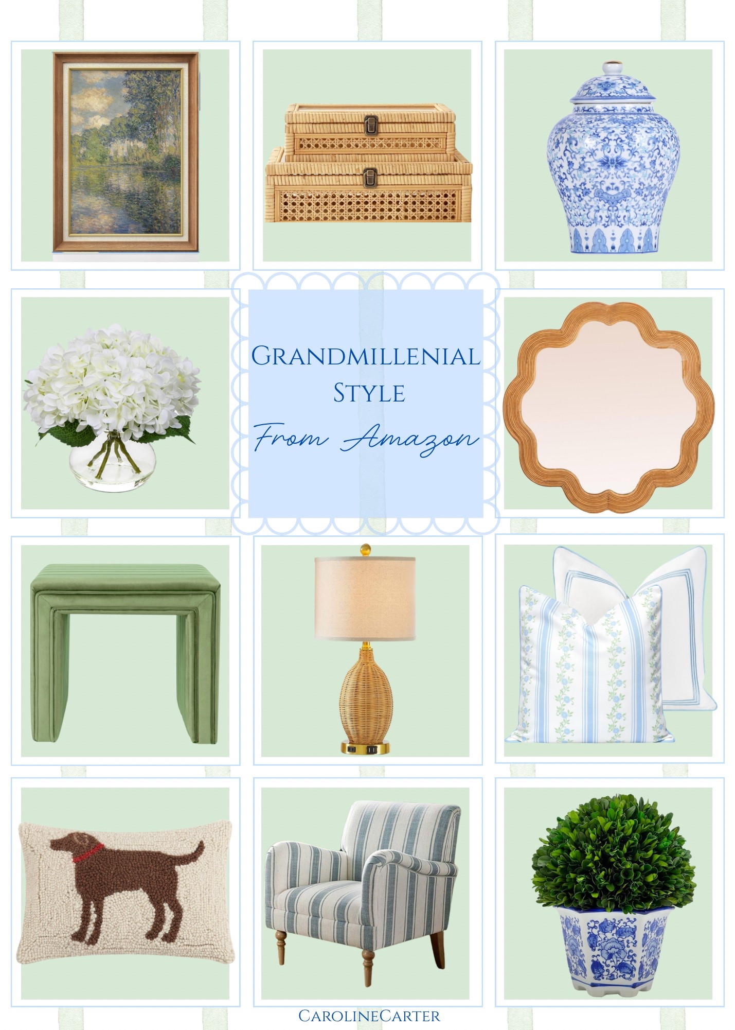 Coastal Grandmillenial Style from Amazon!!! Combining blues and greens with a mixture of classic and vintage!!

Amazon Grandmillenial Style, Coastal Grandmillenial, Blue and Green Amazon, Coastal Blue, Coastal Green, Vintage Grandmillenial 

#LTKFindsUnder50 #LTKFindsUnder100 #LTKHome