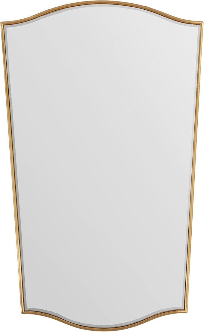 Kate and Laurel Sedelle Vintage Tapered Wall Mirror, 22 x 36, Gold, Mid-Century Decorative Scallo... | Amazon (US)