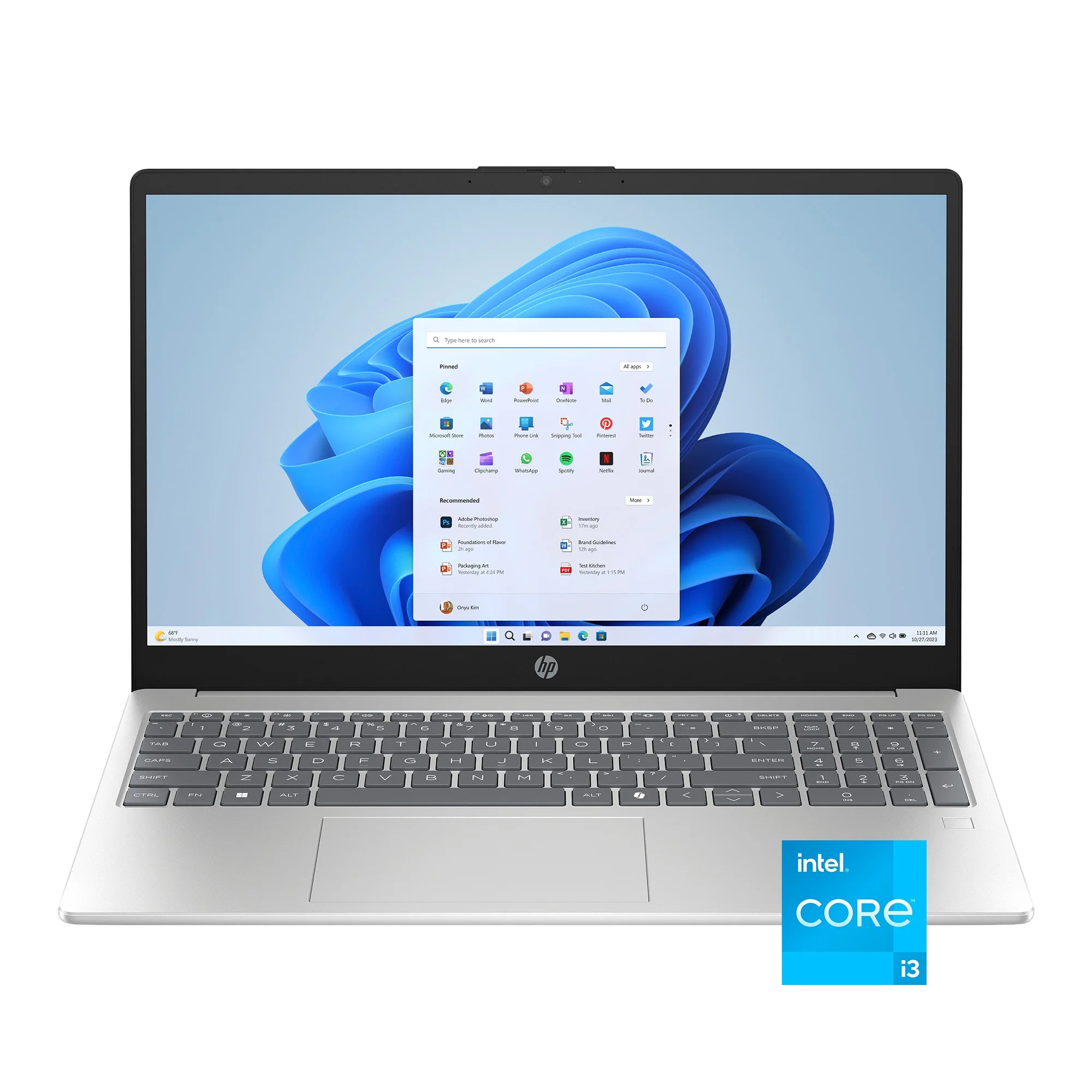 HP 15.6 inch FHD IPS Windows Laptop Intel Core i3-N305 8GB RAM 256GB PCIe NVMe SSD Natural Silver | Walmart (US)