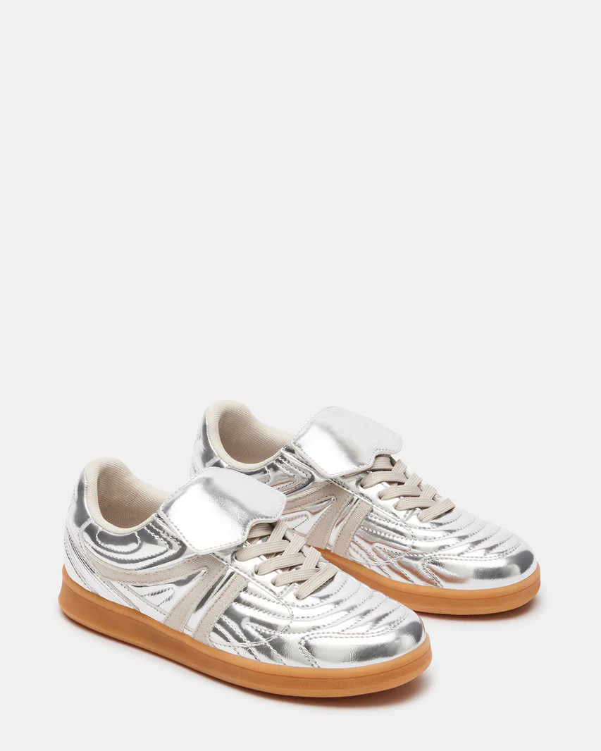 MADRID Silver Low-Top Sneaker | Women's Sneakers | Steve Madden (US)