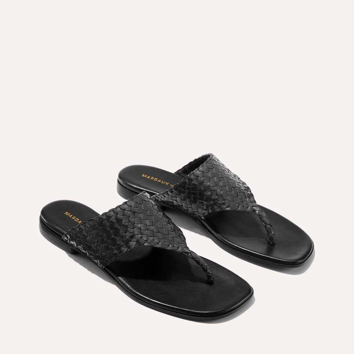 The Deia - Black Woven Leather | Margaux