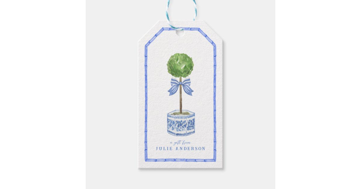 Bamboo Topiary Garden | Chinoiserie  Gift Tags | Zazzle | Zazzle
