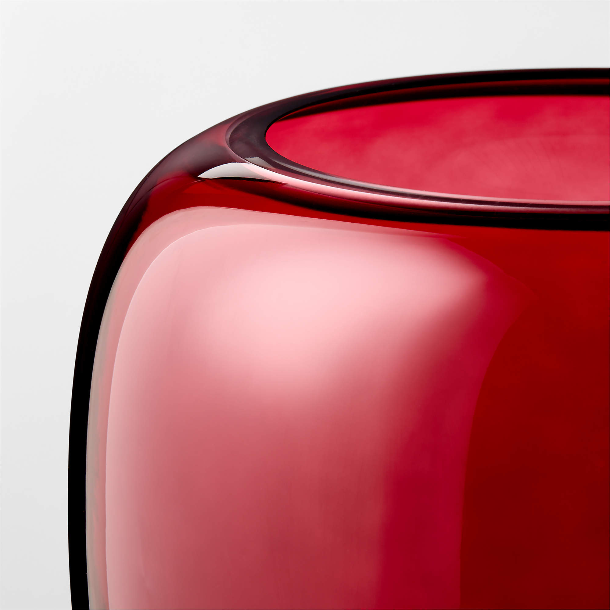 Coco Red Glass Hurricane Candle Holder Large + Reviews | CB2 | CB2