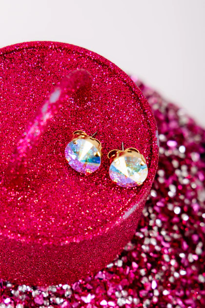 Tova The Basics Gold AB Stone Stud Earrings | The Willow Tree