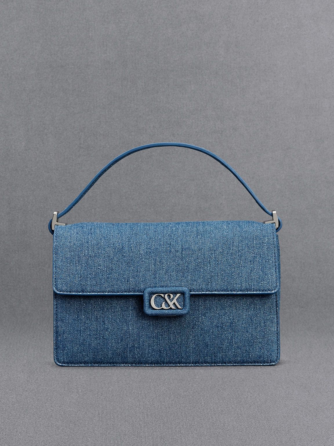 Blue Denim Shoulder Bag | CHARLES & KEITH UK | Charles & Keith UK