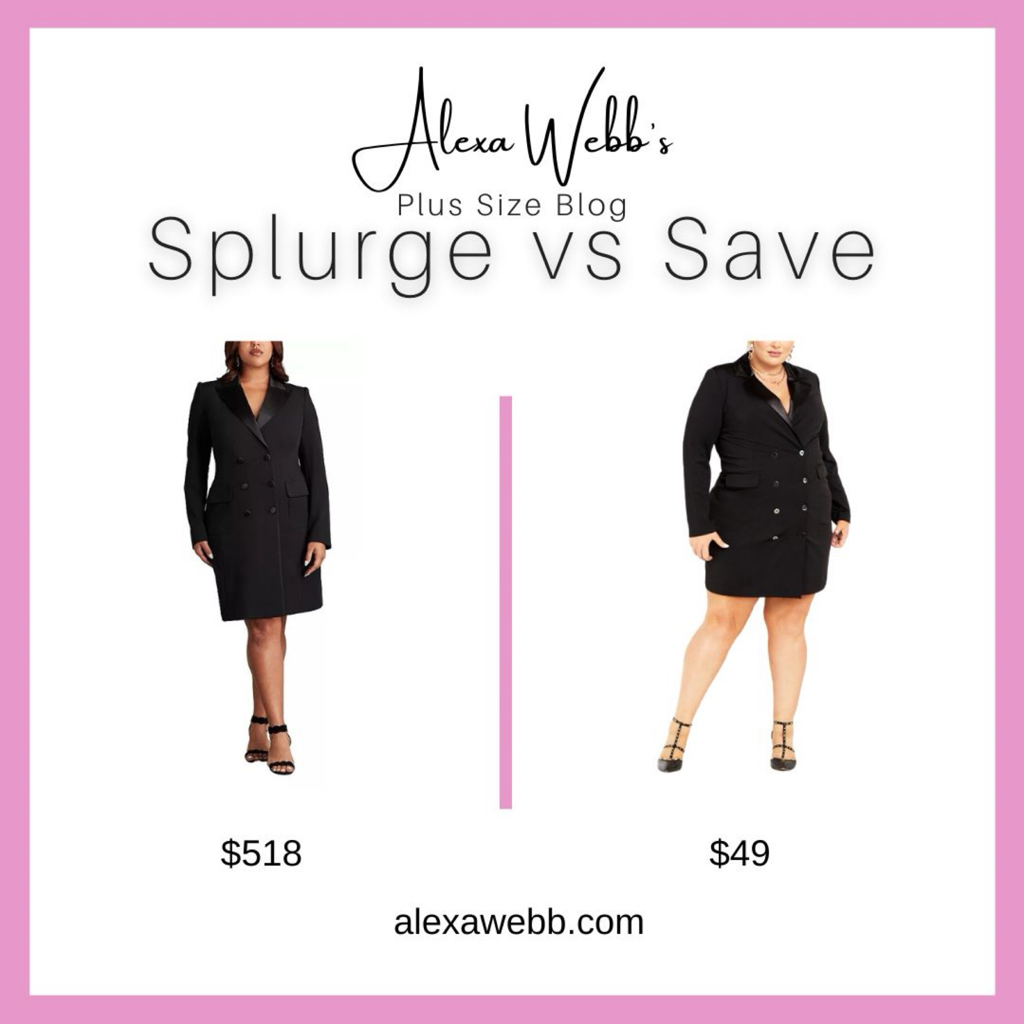 Plus Size Double Breasted Coat Dress - Splurge Vs Save by Alexa Webb #plussize

#LTKStyleTip #LTKOver40 #LTKPlusSize