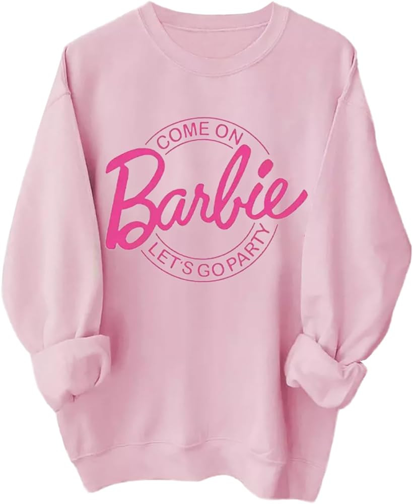 RFBIQI Come On Barbie Let's Go Party Sweatshirt Women Trendy Girls Shirt Cute Bachelorette | Amazon (US)