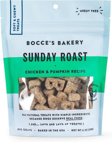 Bocce's Bakery Sunday Roast Chicken & Pumpkin Recipe Soft & Chewy Dog Treats | Chewy.com