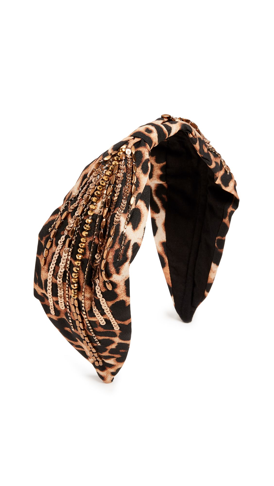 NAMJOSH Dark Leopard Embellished Headband | Shopbop