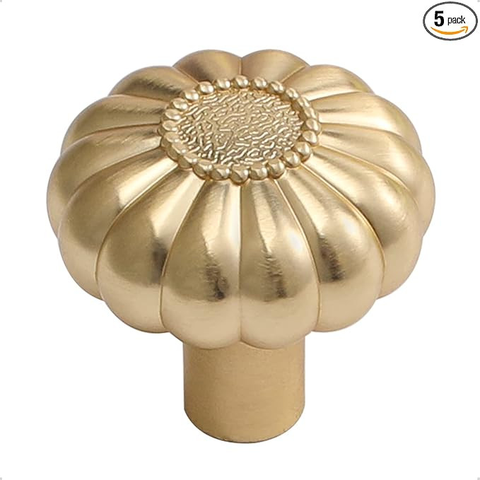 JIASENBAO Brushed Gold Cabinet Knobs Brass Drawer Pulls Kitchen Cupboard Bathroom Dresser Cabinet... | Amazon (US)