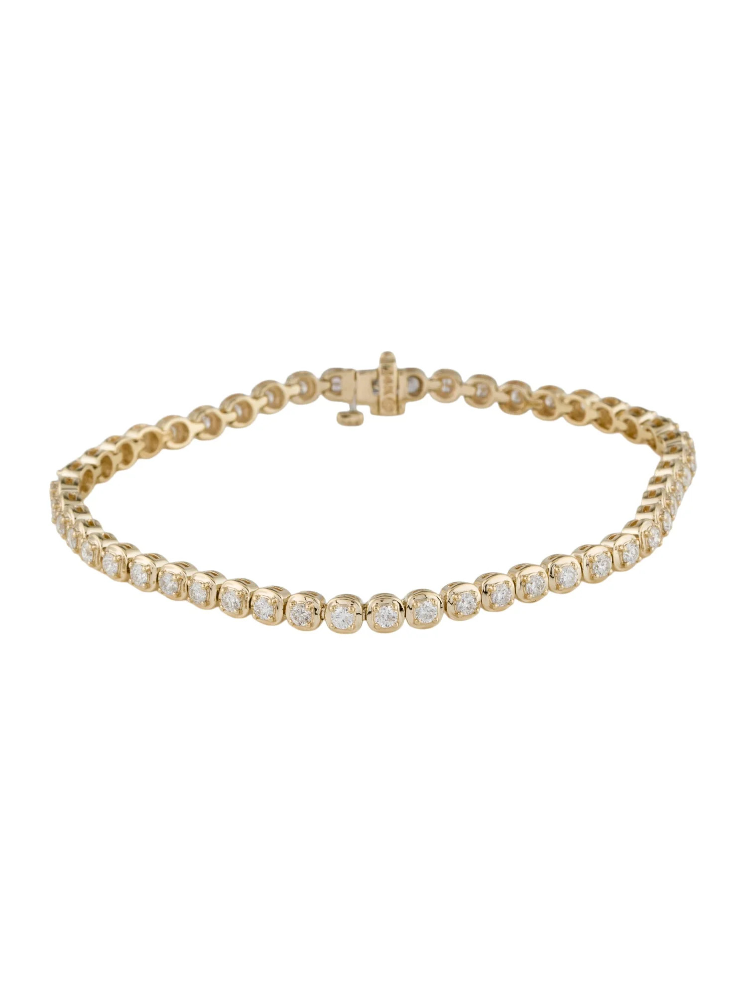 Bracelet 14K 2.00ctw Diamond Tennis Bracelet - Link, Bracelets - BRACE184600 | The RealReal | The RealReal