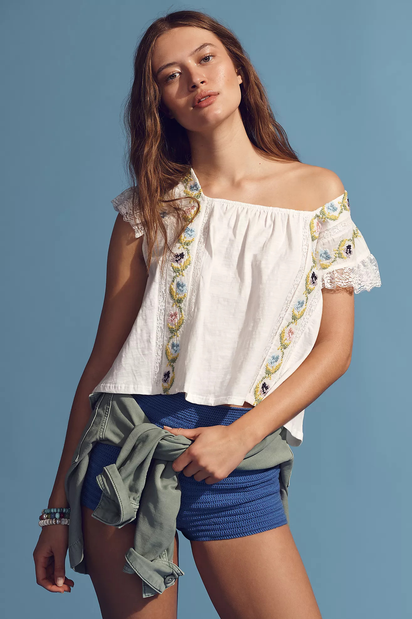 By Anthropologie Cropped Swing Top | Anthropologie (US)