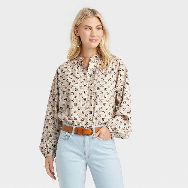 Women's Balloon Long Sleeve Poet Blouse - Universal Thread™ | Target