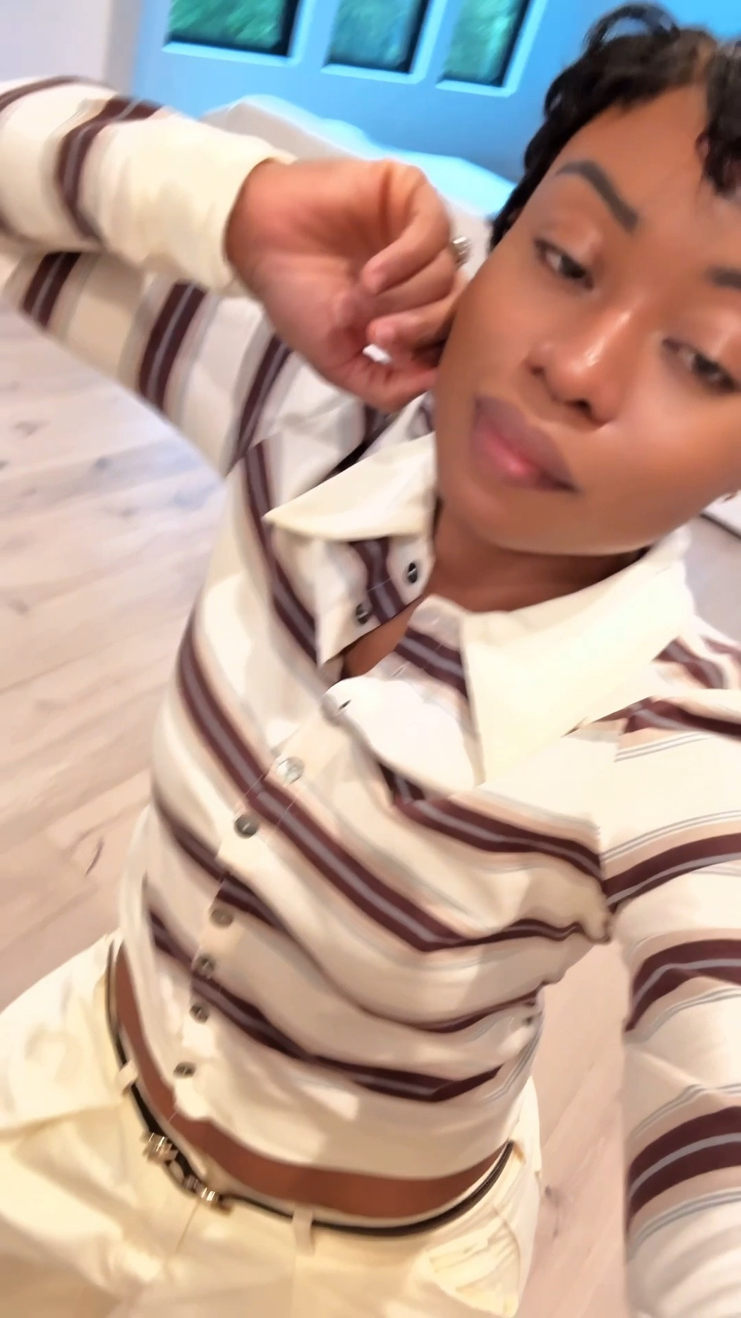 Spring stripes and baggy pants for work 
 
Size up with the top. I’m wearing a Medium
H&M Butter yellow jeans fits true to size

#LTKootd #LTKOver40 #LTKWorkwear
