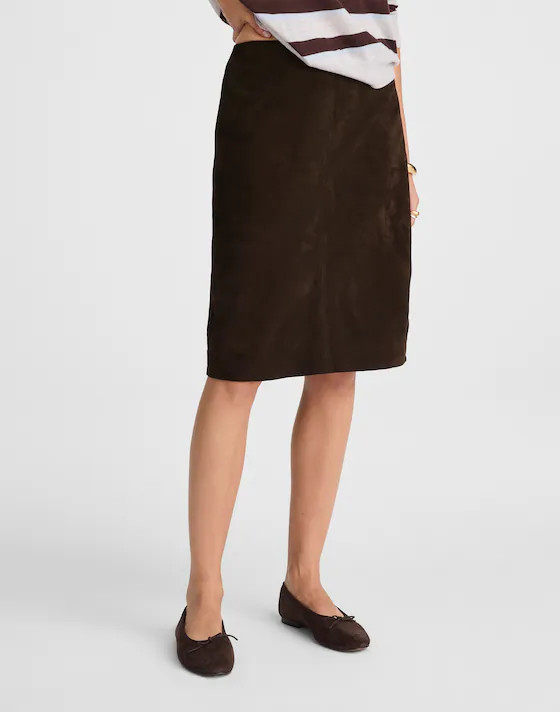 Suede Column Skirt | Madewell