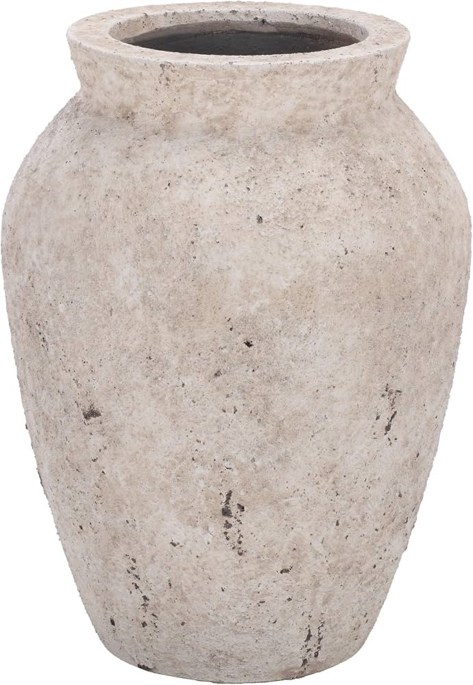SAFAVIEH Outdoor - Bolton Planter Pot with Drainage - Antique White Ficonstone Cement - Weather R... | Amazon (US)