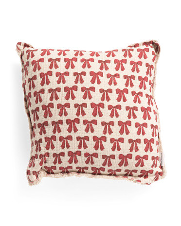 20x20 Reversible Bow Pillow | TJ Maxx