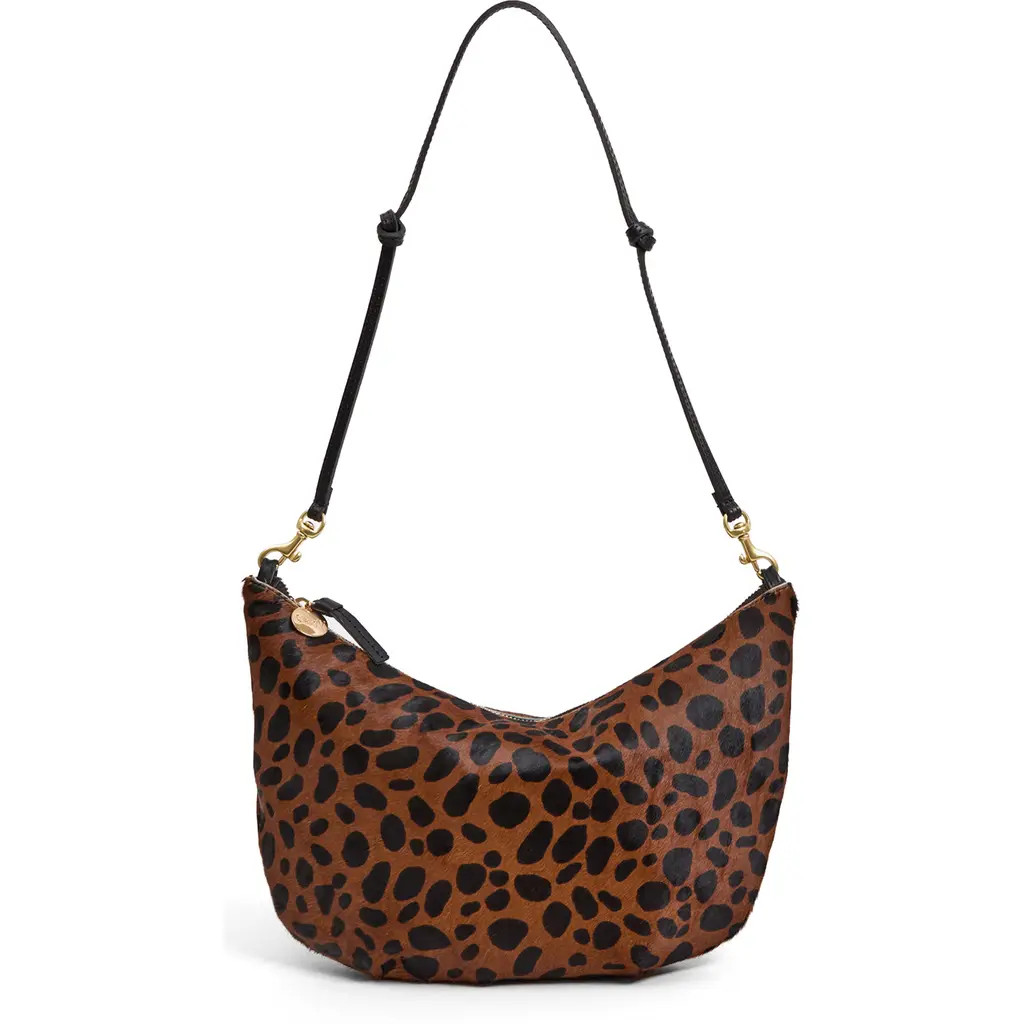 Clare V. Lune Shoulder Bag in Leopard Calf Hair at Nordstrom | Nordstrom