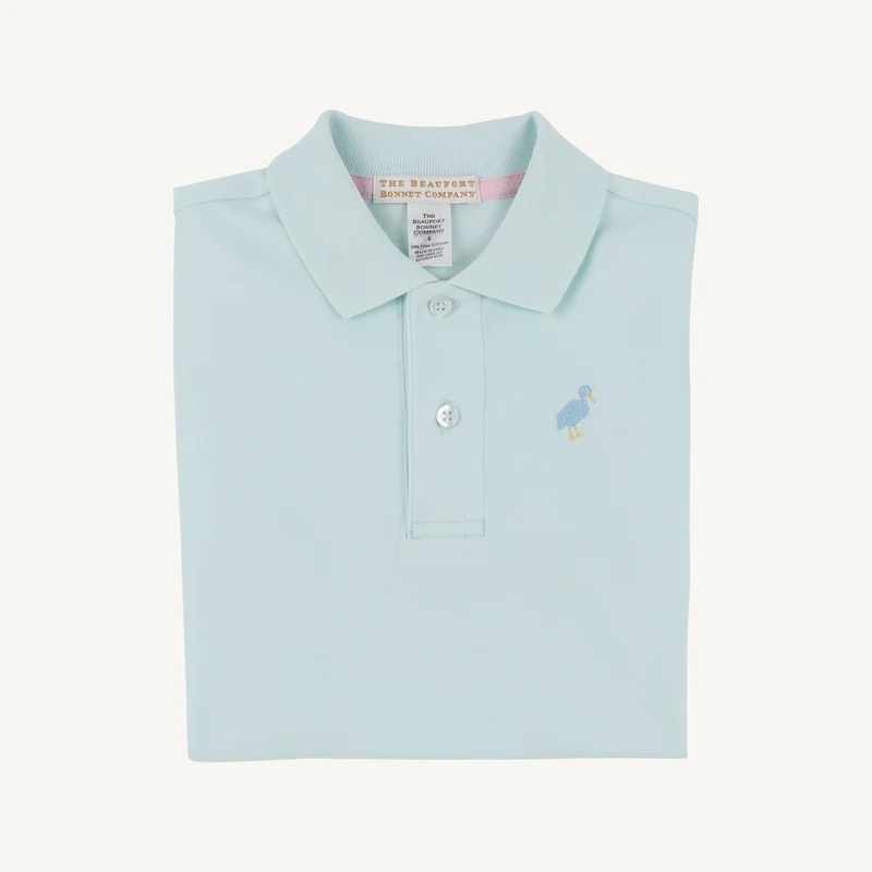 Prim & Proper Polo & Onesie - Sea Island Seafoam with Beale Street Blu | The Beaufort Bonnet Company