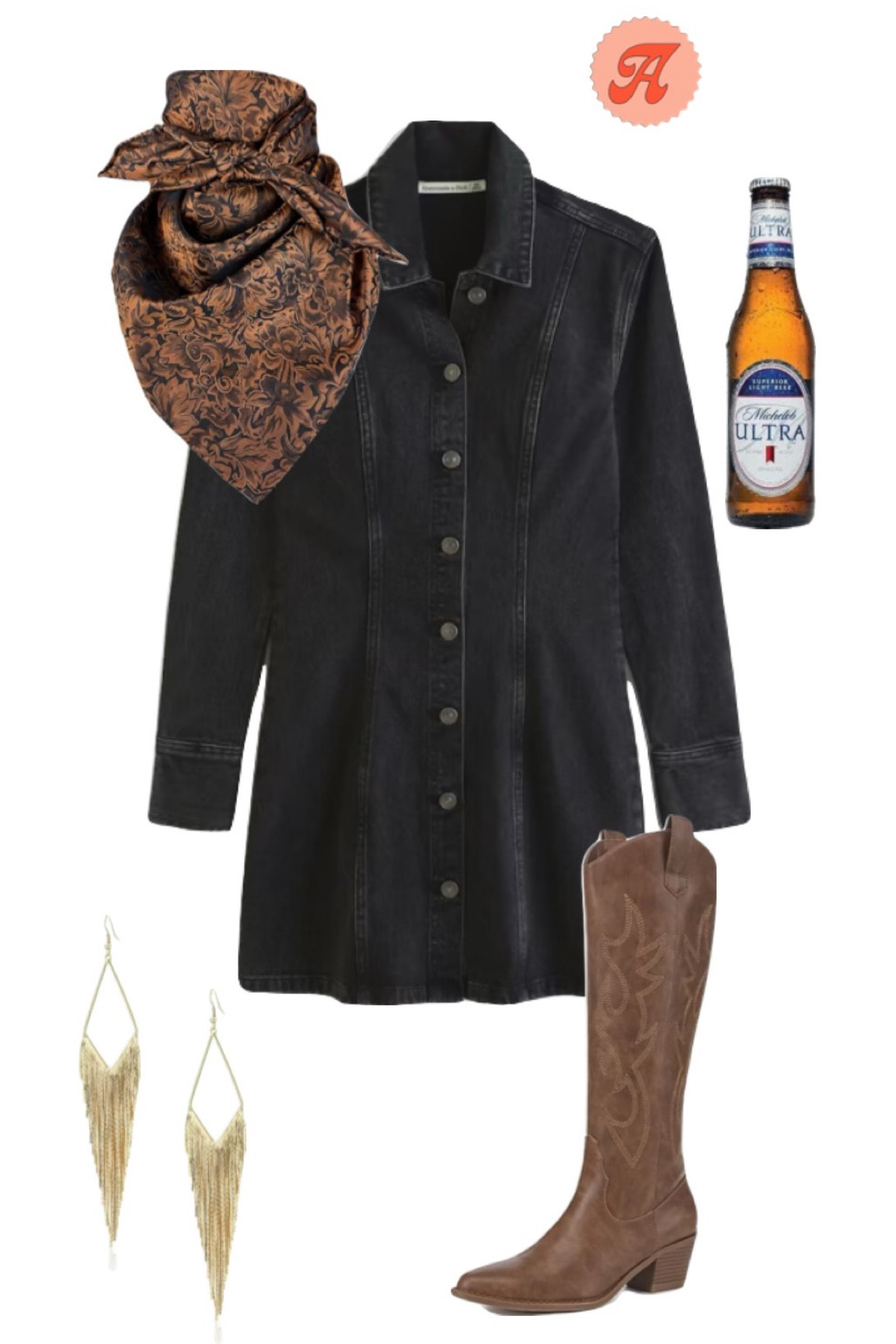 fall country concert outfit 🎶 

tags: dress, denim, western, abercrombie, amazon, scarf

#LTKstyletip